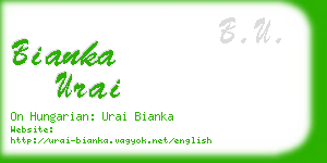 bianka urai business card